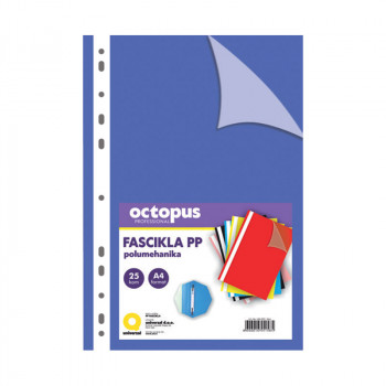 FASCIKLA A4 POLUMEHANIKA SA 11 RUPA 25/1 PLAVA SVETLO OCTOPUS UNL-1824 