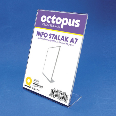 STALAK INFO A7 105X74.5mm PLEKSI OCTOPUS UNL-1863 