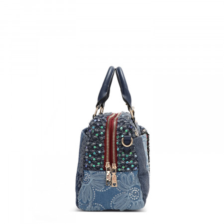 TORBA NICOLE LEE JS17051 DENIM PATCH FW2024 