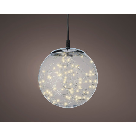 FIGURA NOVOGODIŠNJA LOPTA SA LED SVETLOM 30CM 496670 