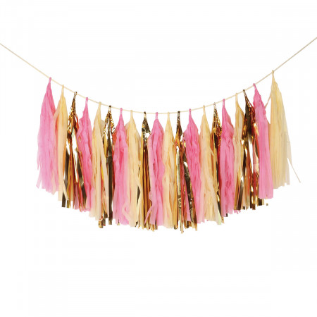 PARTY PAPER TASSEL 1/1 PINK UNL-1392 