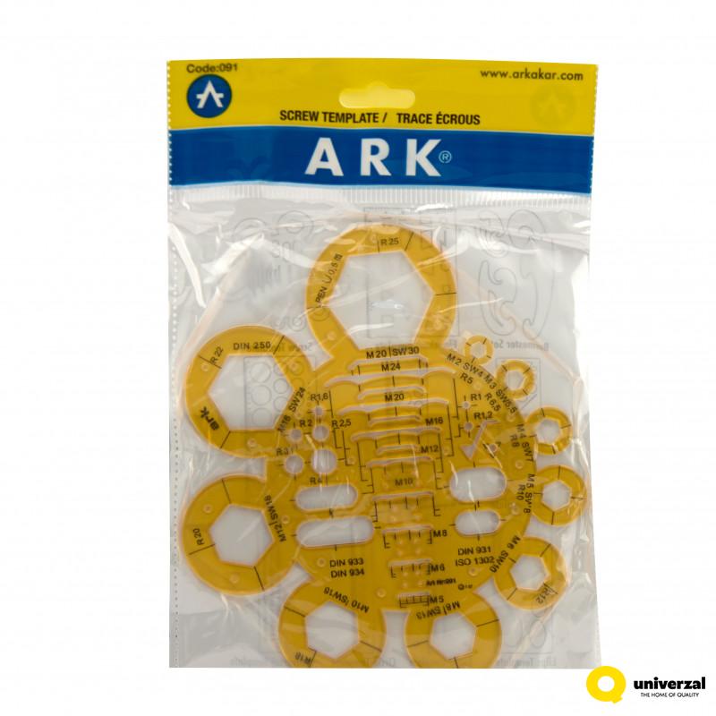 ŠABLON ZA CRTANJE SCREW TEMPLATE ARK 091 